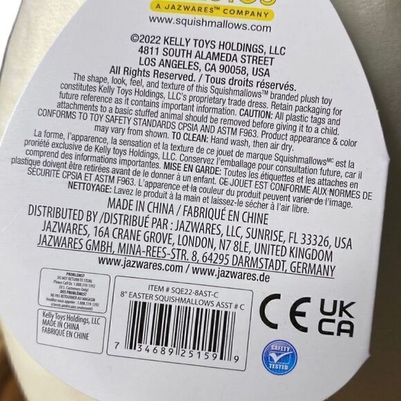 KellyToy Squishmallows Belana the Cow Blue Brand New With Tags 8" inch HTF - Picture 7 of 7